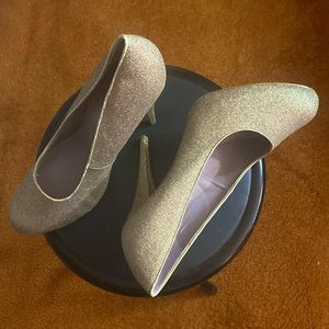 High Heels Shoes, Gold Glitter (NEW)